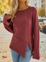 European and American large size retro casual irregular sweater