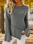 European and American large size retro casual irregular sweater