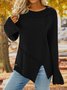 European and American large size retro casual irregular sweater