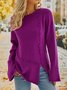 European and American large size retro casual irregular sweater