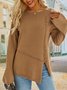 European and American large size retro casual irregular sweater