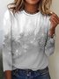 Casual Christmas Long sleeve T-Shirt Xmas T-shirt