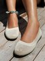 Breathable Mesh Fabric Plain Hollow Out Slip On Casual Shallow Shoes