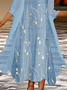 Plus size Crew Neck Floral Two-Piece Set
