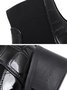 Croc-embossed Patent Leather Paneled Slip On Boots