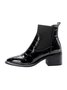 Croc-embossed Patent Leather Paneled Slip On Boots