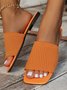 Plain Mesh Fabric Summer Casual Slide Sandals