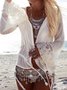 Plain Loose V Neck Boho Blouse