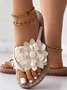 Pu Casual Summer Floral Slide Sandals