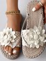 Pu Casual Summer Floral Slide Sandals