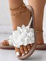 Pu Casual Summer Floral Slide Sandals