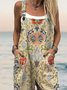 Ethnic Regular Fit Cotton And Linen Jumpsuit
