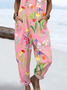 Women's H-Line Overall Square Neck Daily Going Out Casual Printing Floral Spring/Fall Long Jumpsuit Romper