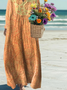 Women's Vintage Art Print Casual Dress