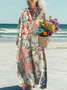 Women's Flowers Art Print Casual Dress