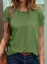 Casual Crew Neck Short Sleeve T-Shirt