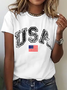 Old American Flag Cotton T-Shirt
